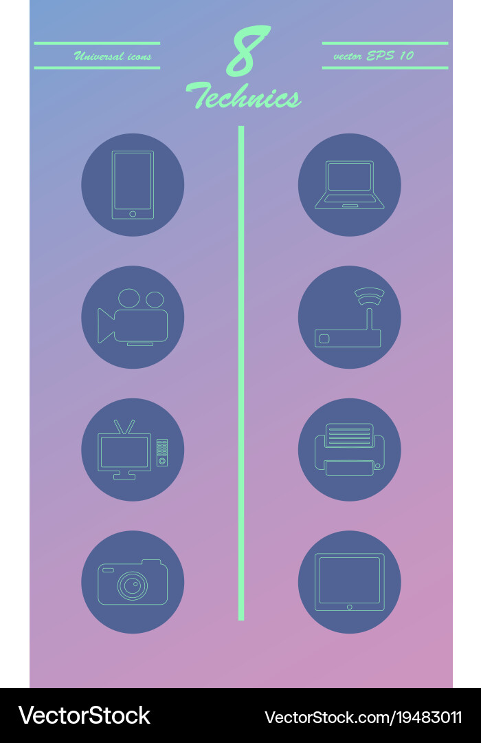 Unique thin line icons set of computer hardware vector image