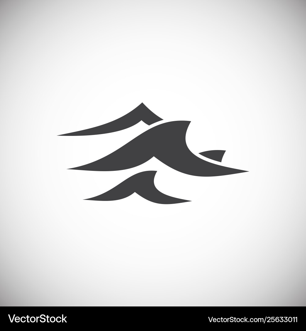 Wave icon on background for graphic and web design Wave icon on background for graphic and web design vector image