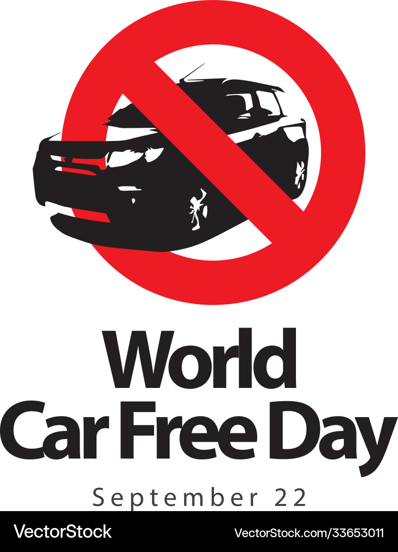 Welt Auto frei Tag Logo Vorlage Design Welt Auto frei Tag Logo Vorlage Design vektorbild