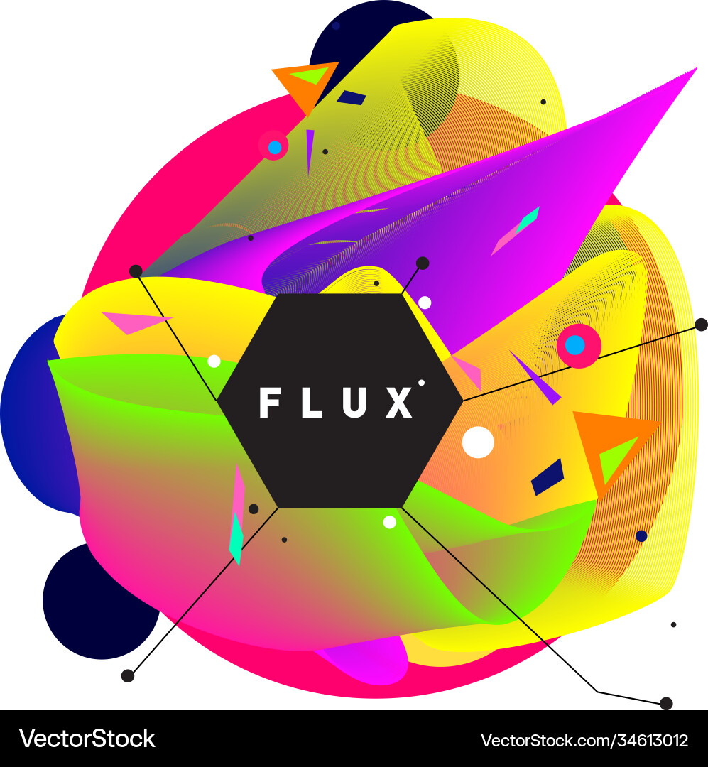 3d colorful wave background dynamic flux effect 3d colorful wave background dynamic flux effect Vector Image