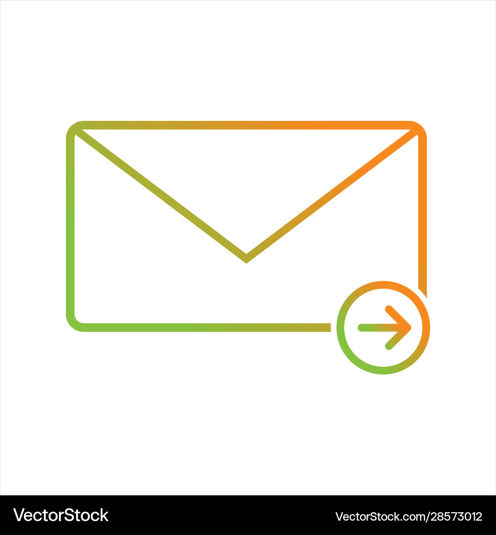Beautiful sending message line icon Vector Image