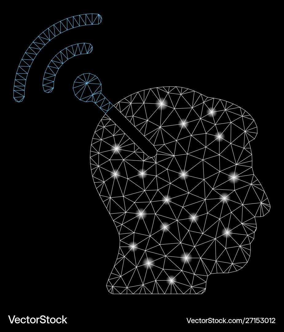 Bright mesh network radio neural interface Bright mesh network radio neural interface Vector Image
