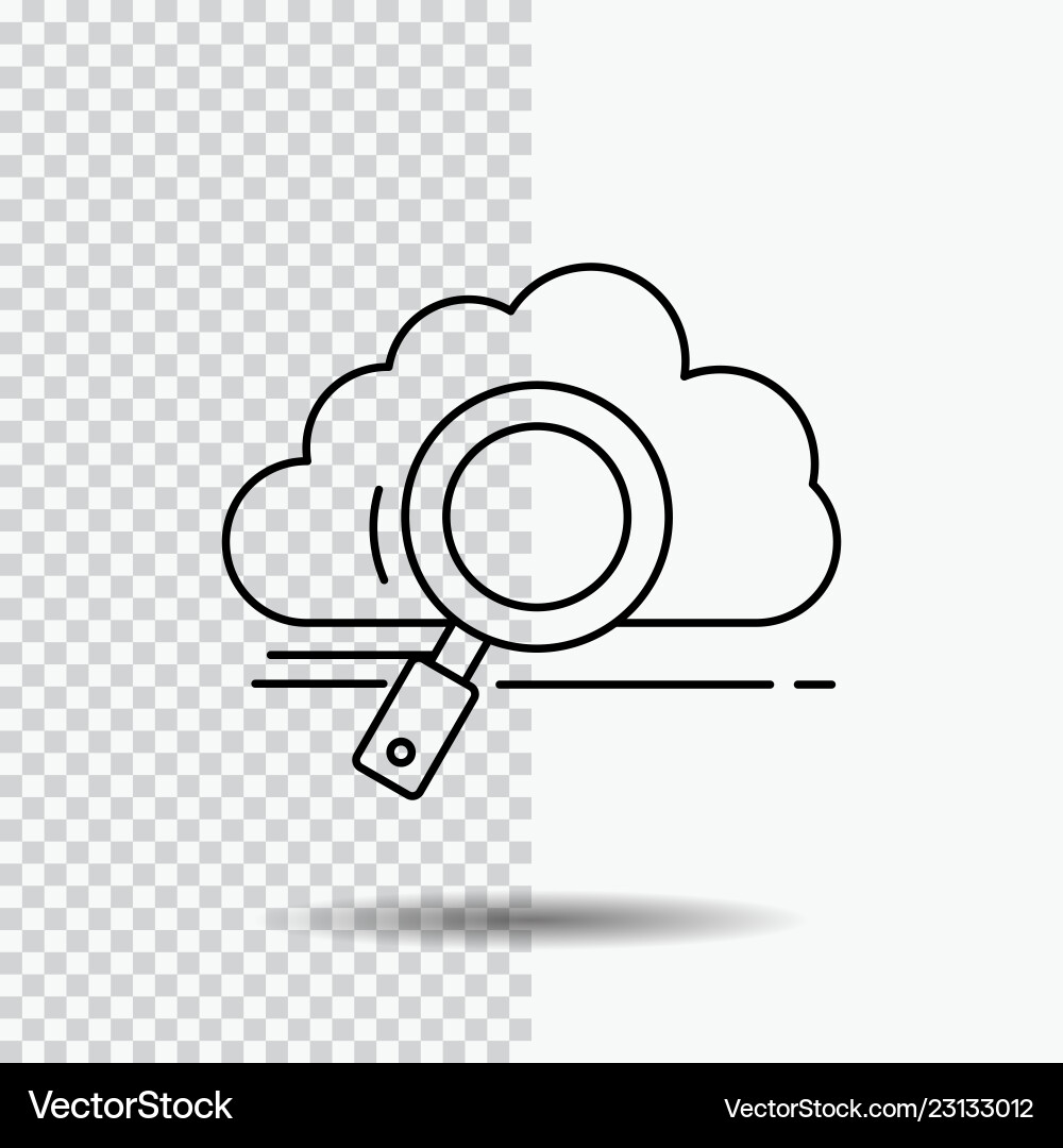 Cloud search storage technology computing line Cloud search storage technology computing line vector image