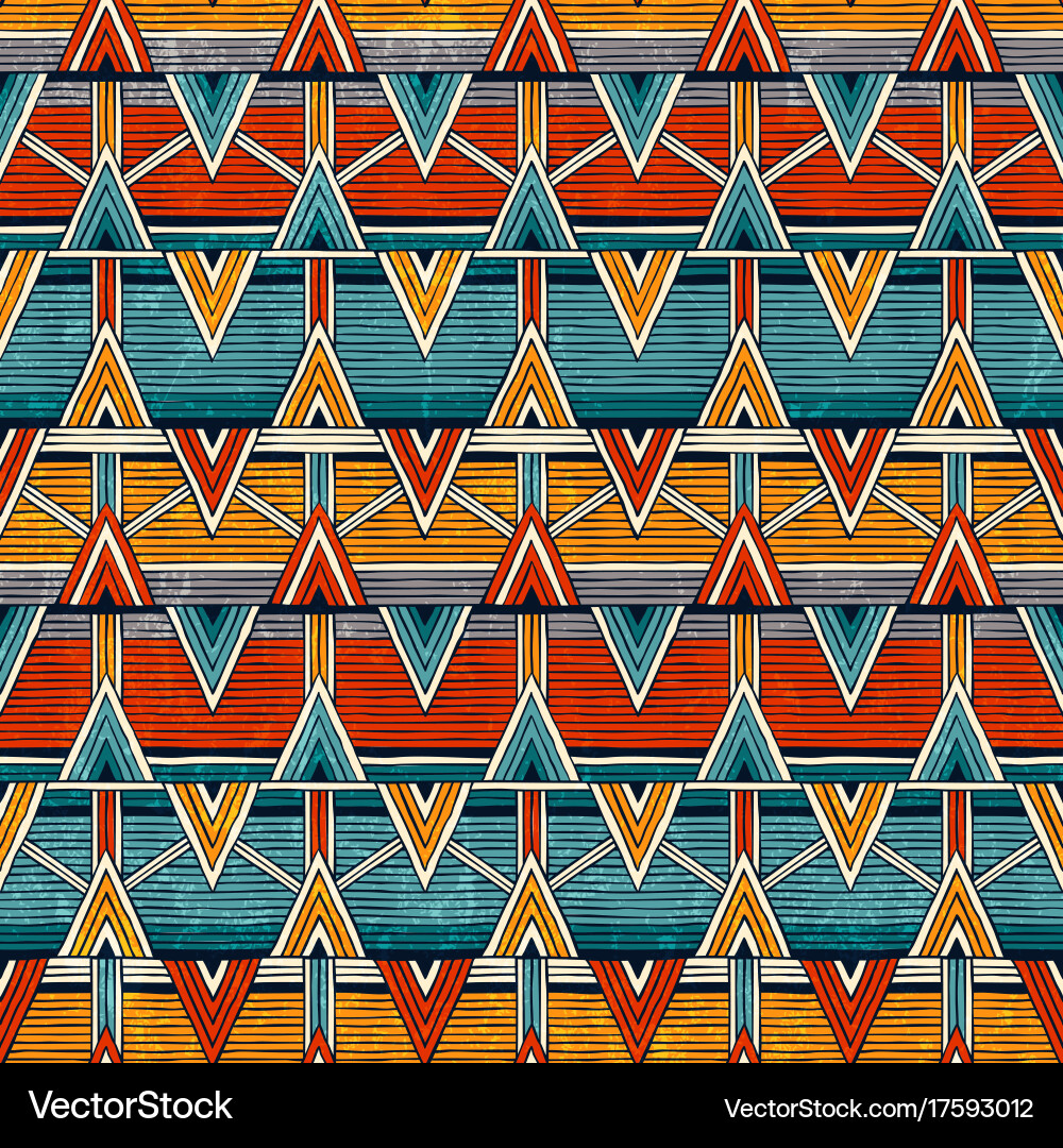Colorful Tribal Seamless Pattern vector image