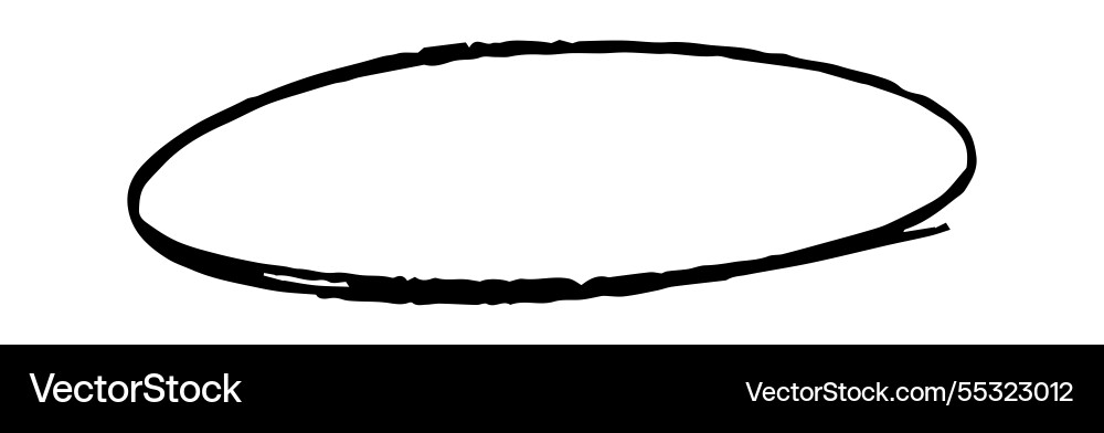 Doodle oval frame hand drawn circle pencil sketch Doodle oval frame hand drawn circle pencil sketch vector image