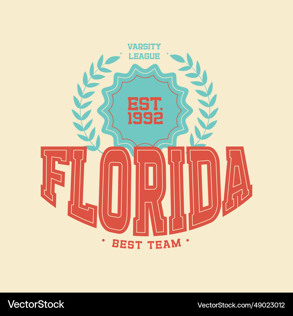 Florida best team - duotone vintage typographie Florida best team - duotone vintage typographie vektorbild