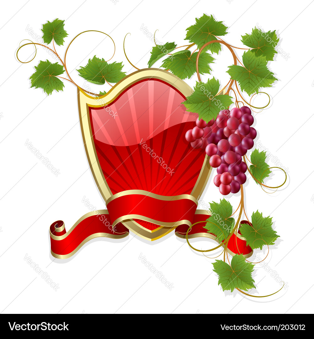 Frame with vine vector image