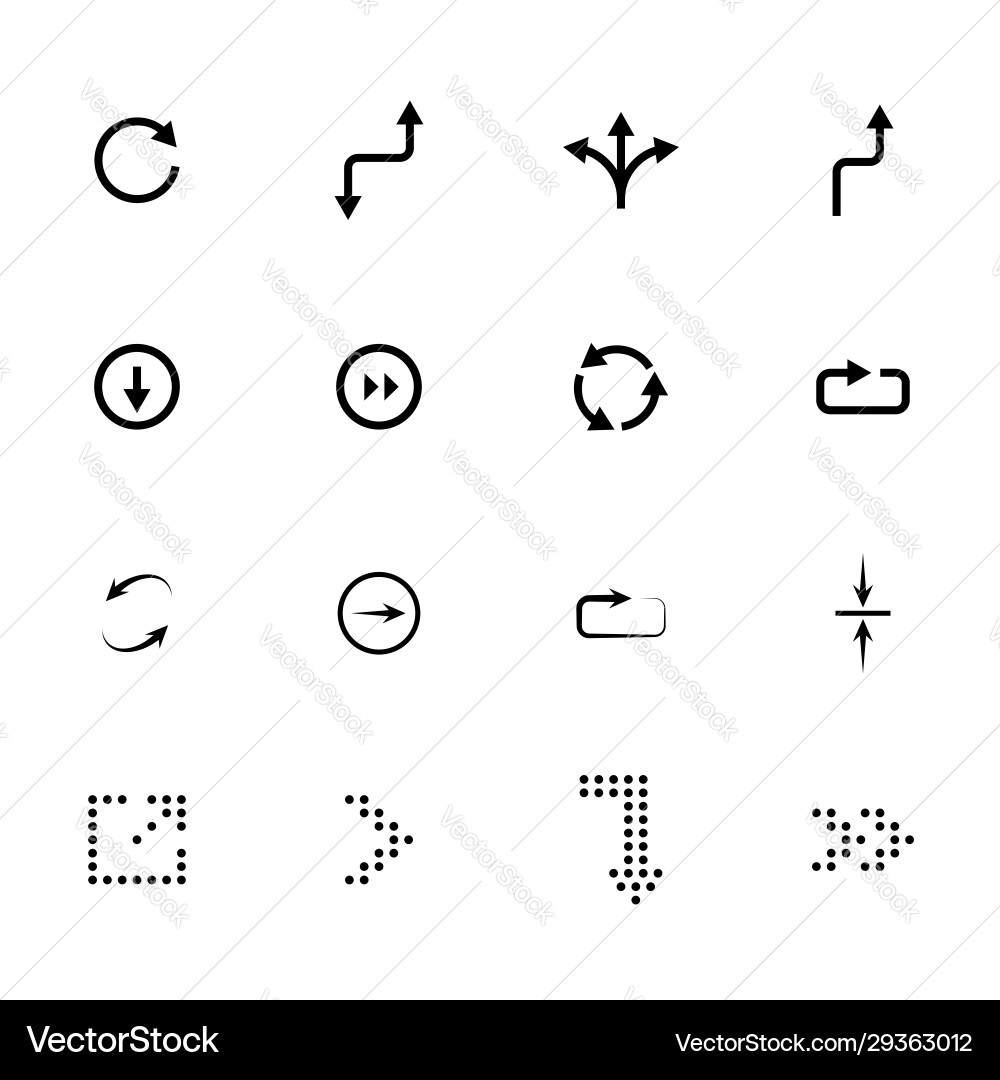 Schwarze Pfeile Symbol gesetzt Zeiger für die Navigation Schwarze Pfeile Symbol gesetzt Zeiger für die Navigation vektorbild