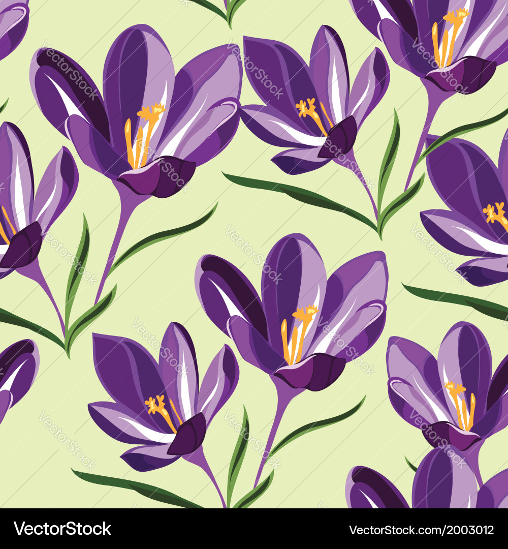 Seamless pattern for design with spring flowers vector image