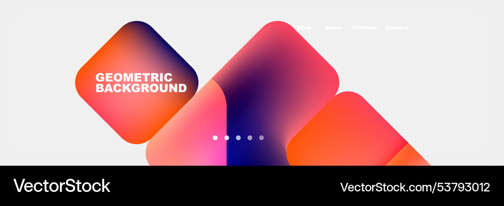 Square internet web page design template Square internet web page design template Vector Image