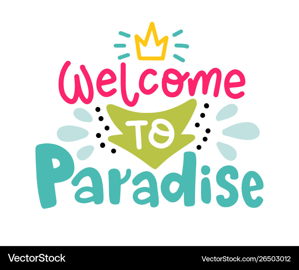 Summer lettering composition with decor Vector Image