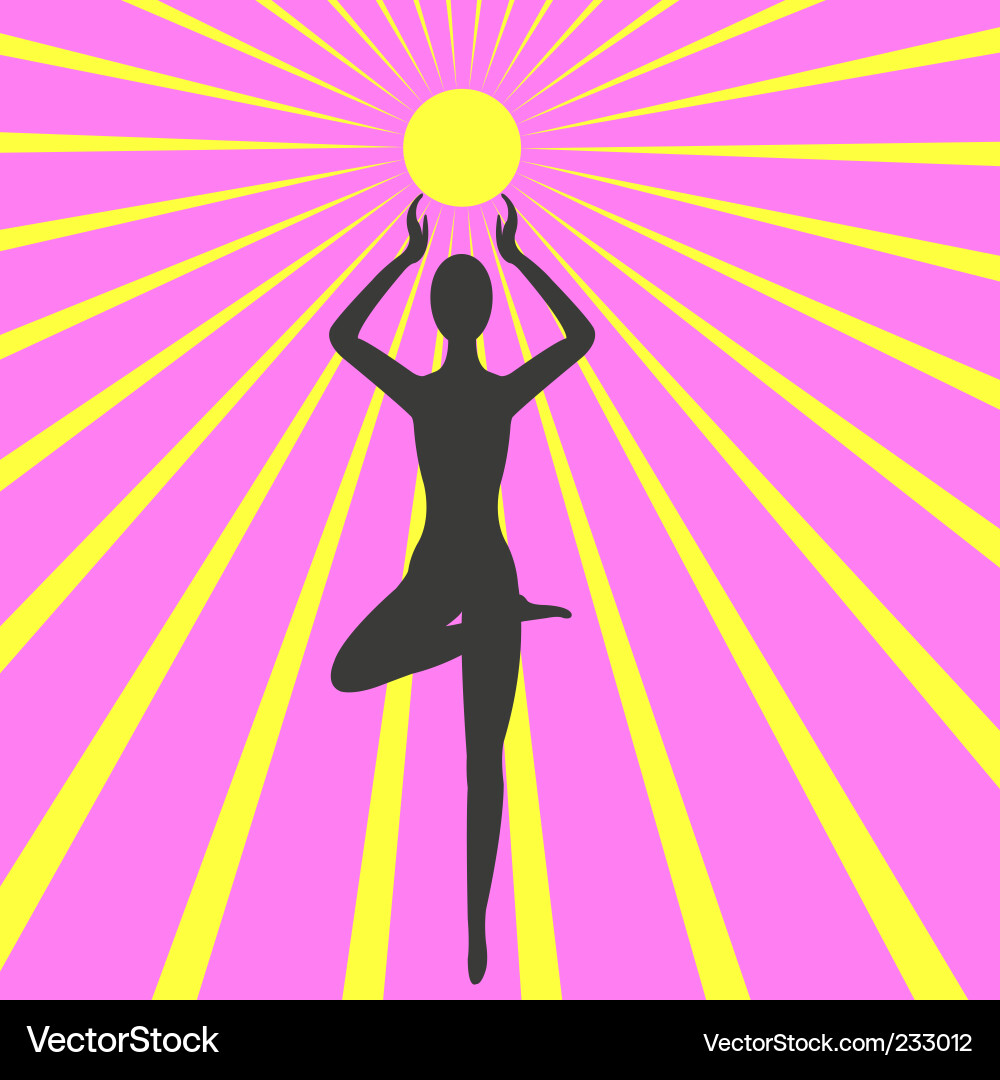 Yoga Meditation Silhouette Vector Image