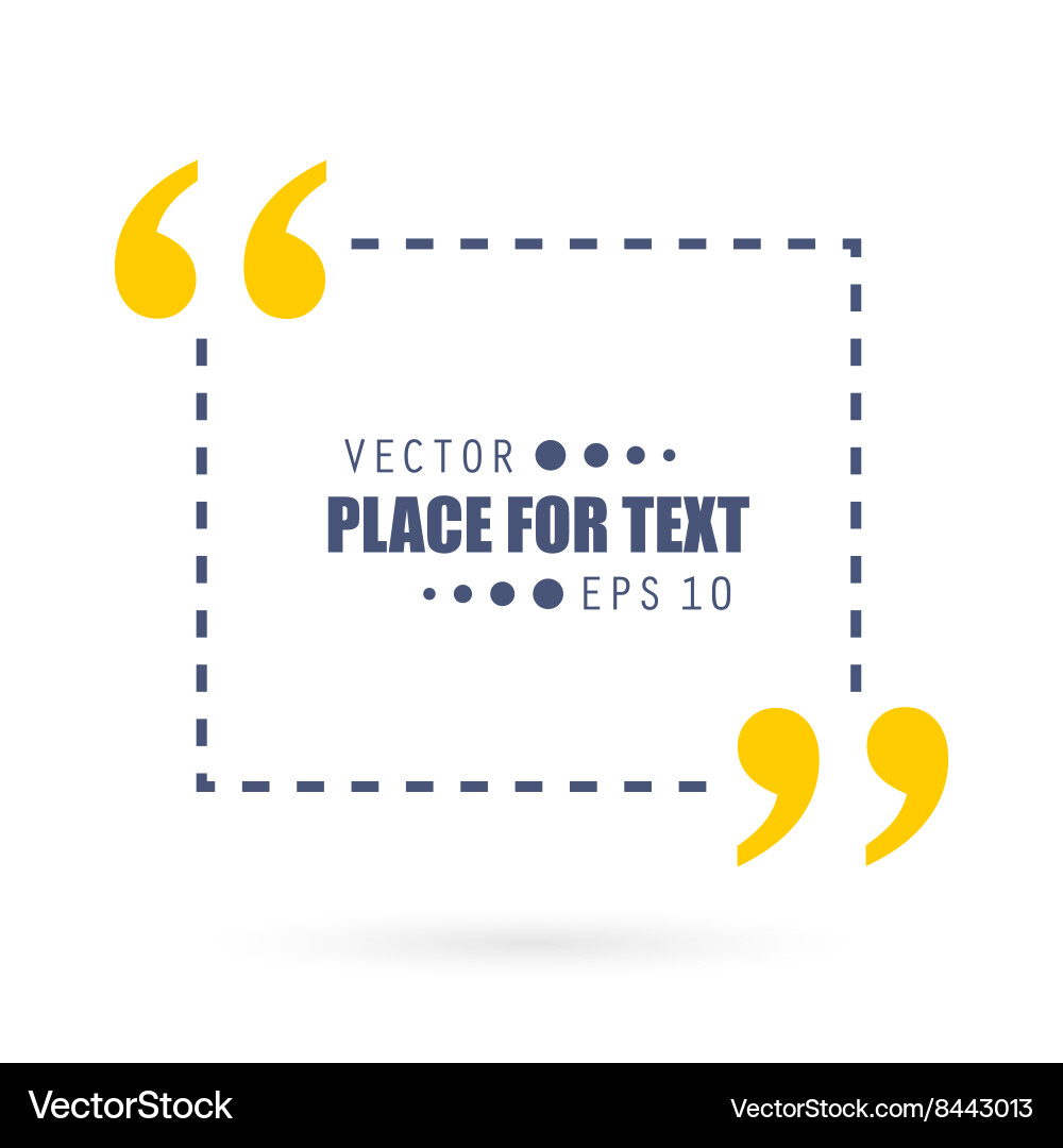 Abstract concept empty speech square quote Vector Image