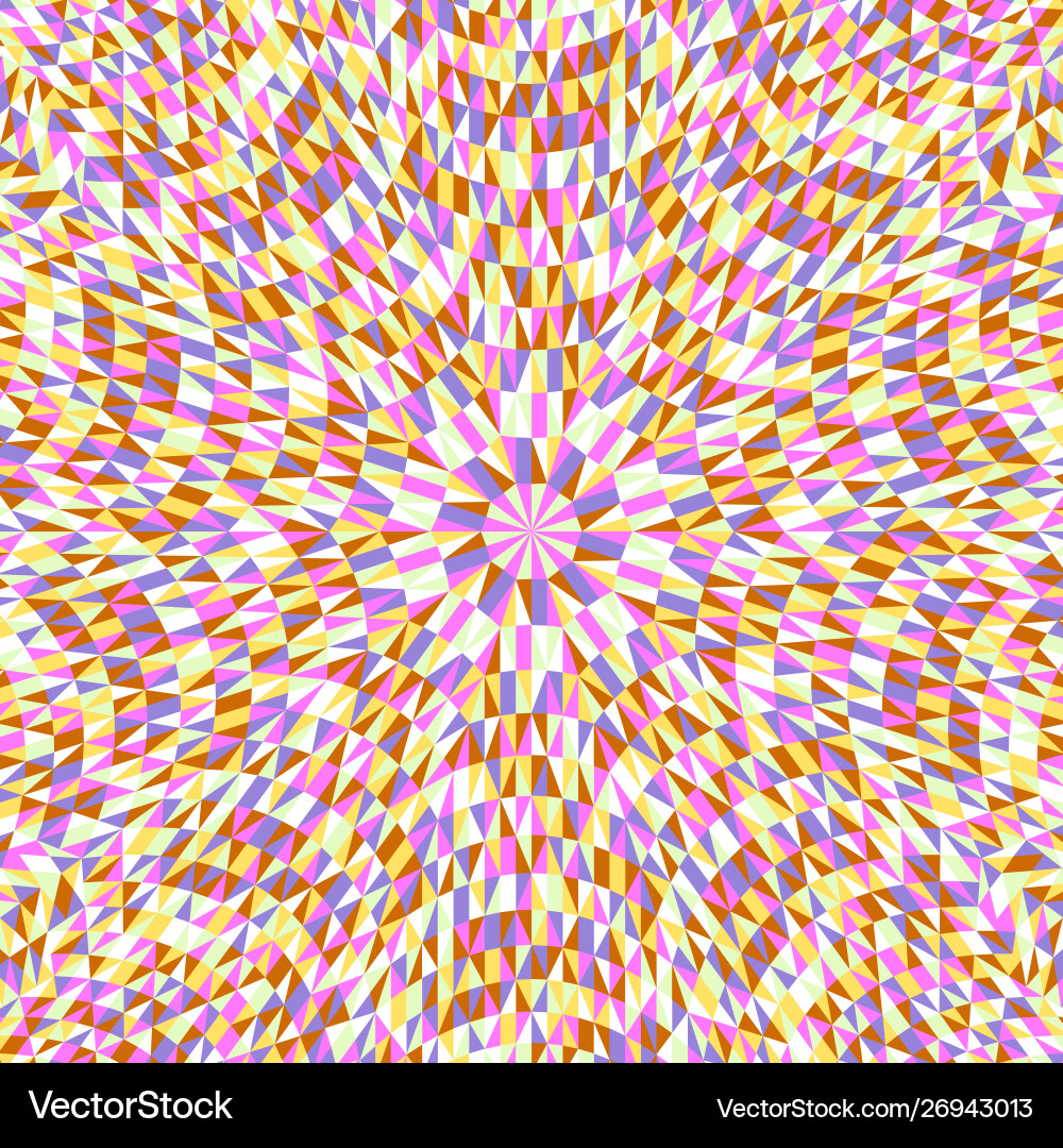 Abstract dynamic round tiled triangle mosaic vector image