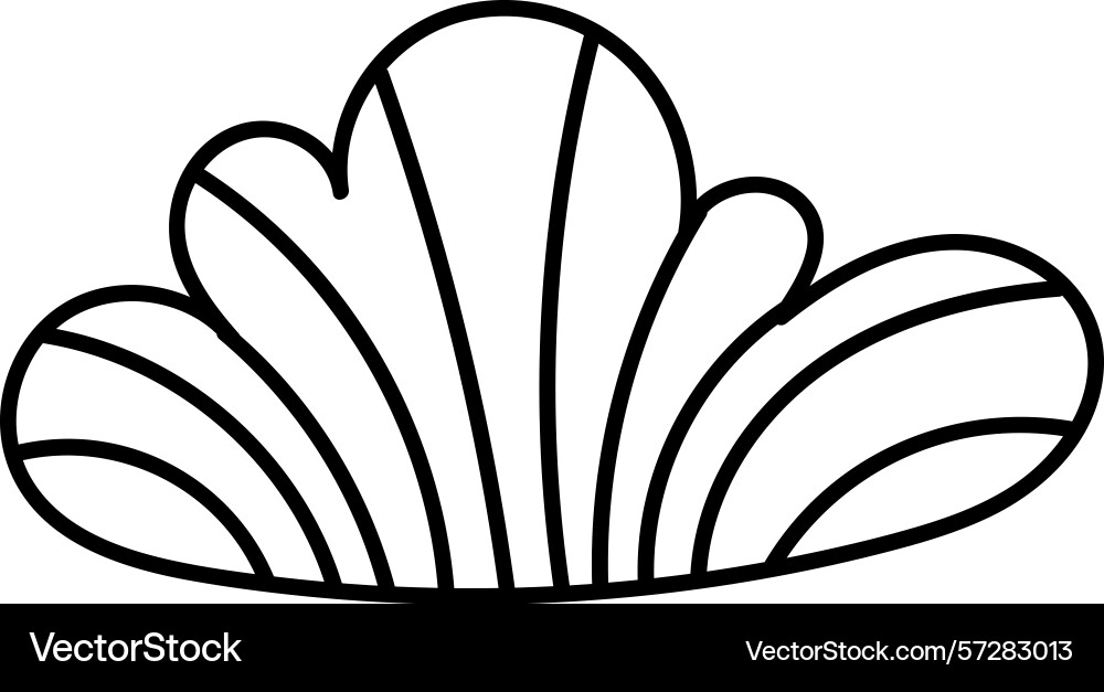 Abstract shell line drawing vector image