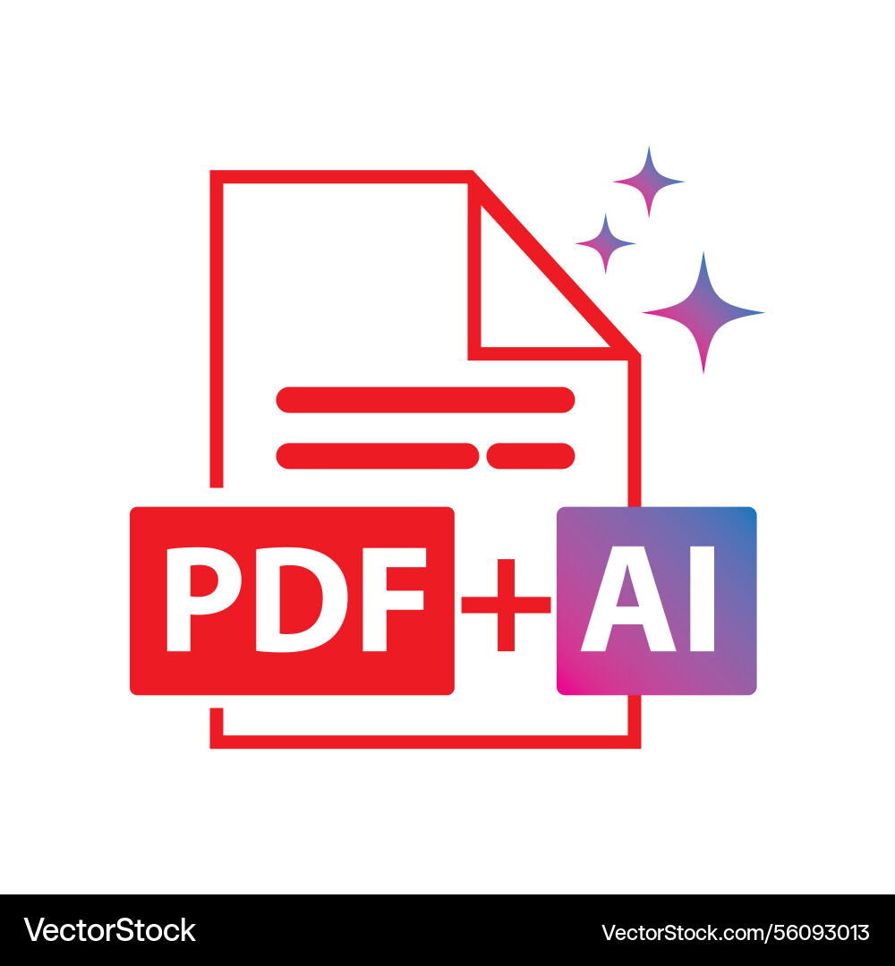 Ai-generated pdf file icon vector image