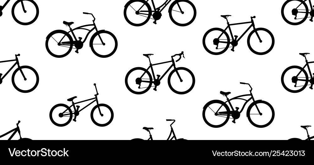 Bicycle Seamless Pattern vector image