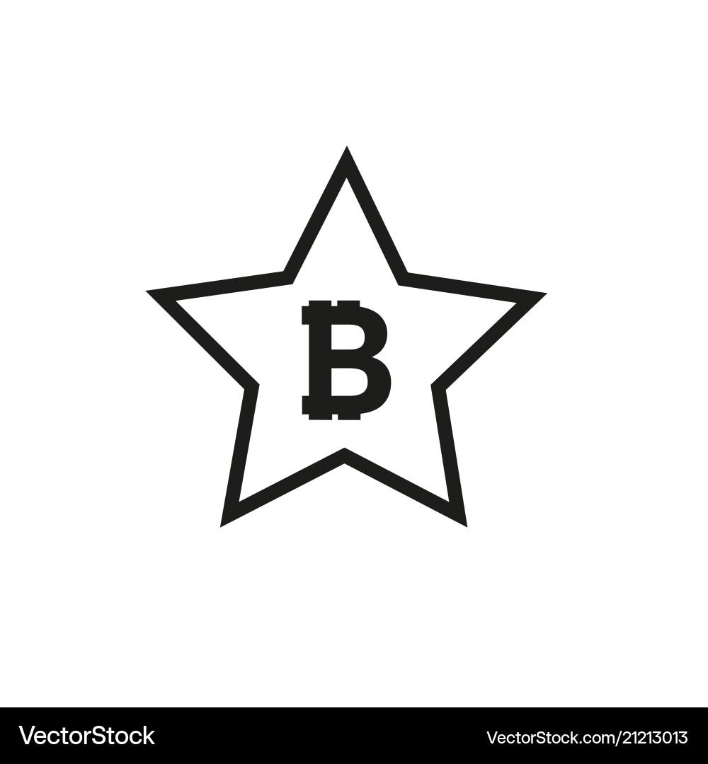 Bitcoin coin with stars abstract falling Bitcoin coin with stars abstract falling vector image