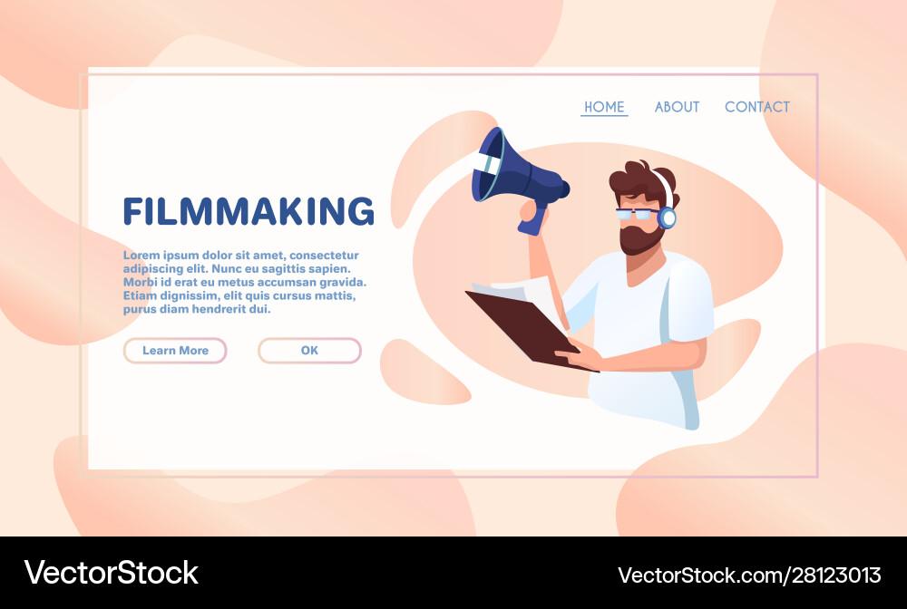 Cinema industry flat Royalty Free Vector Image
