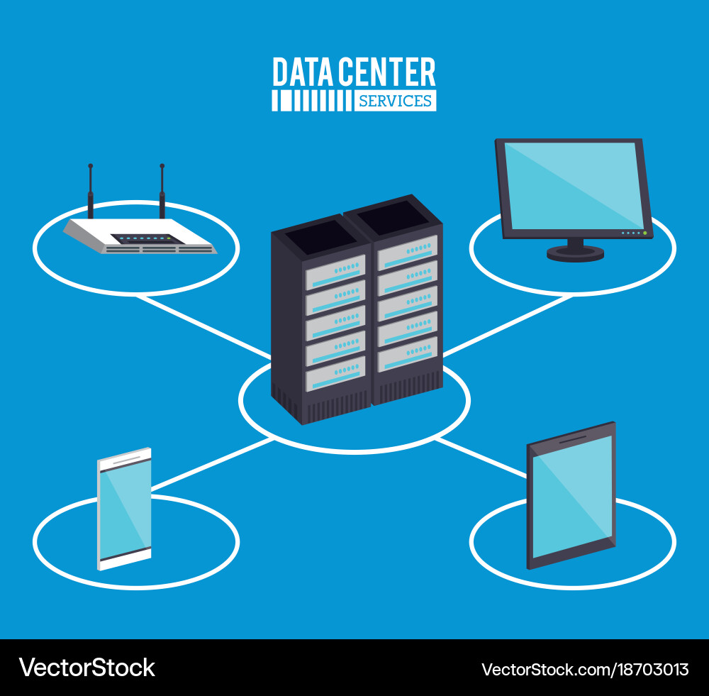 Cloud computing services Vector Image
