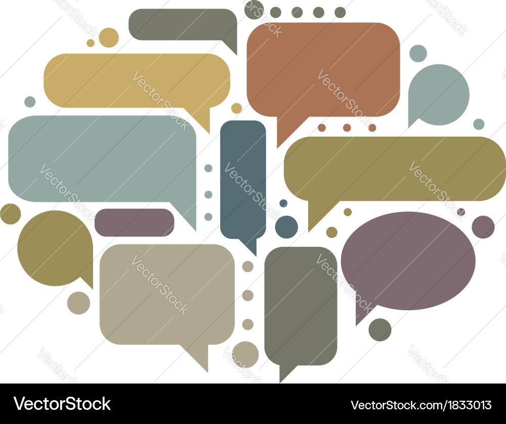 Cloud of frames with place for your text vector image
