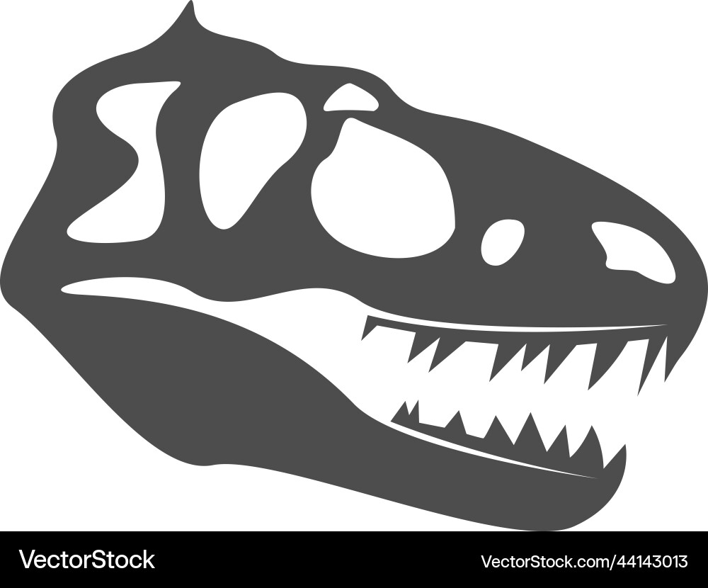 Dinosaur fossil icon design vector image