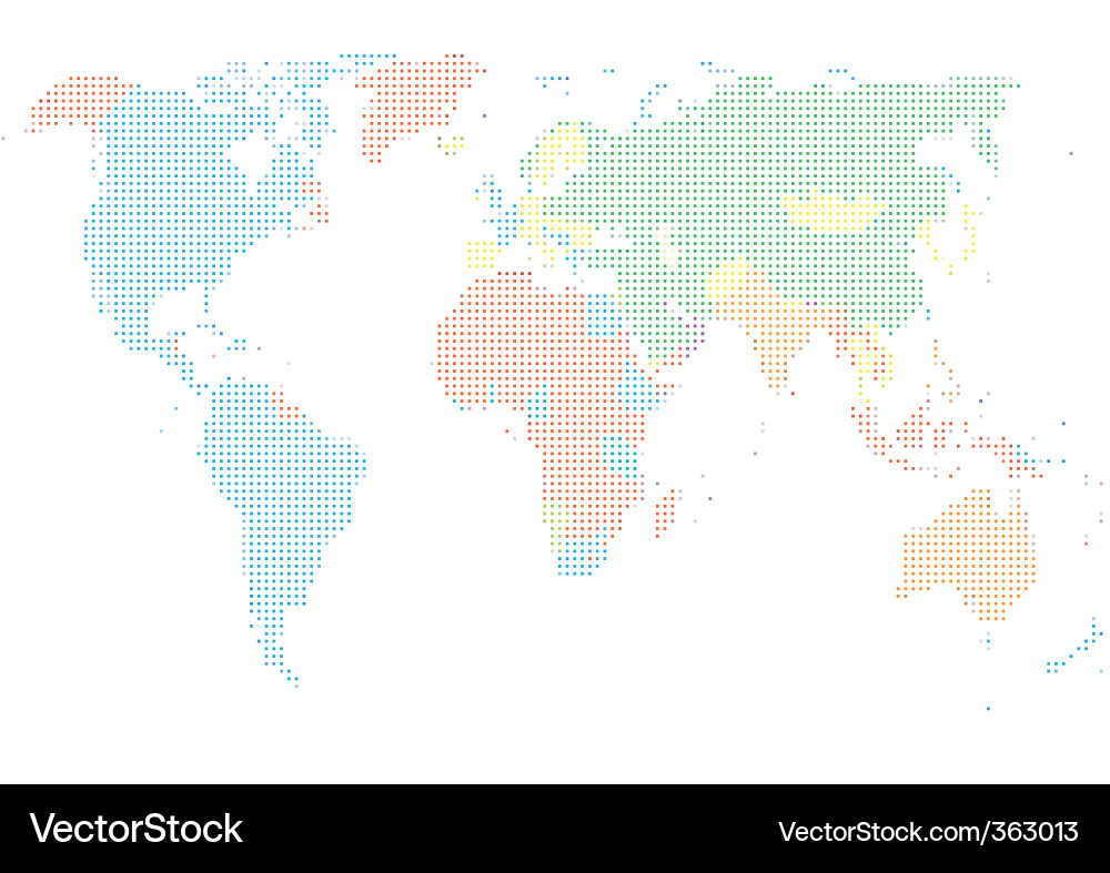 Dot World Map Vector Image