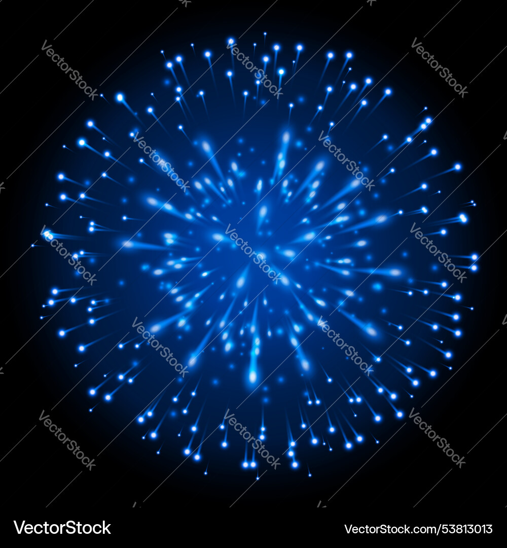 Firework explosion isolated on dark background Firework explosion isolated on dark background Vector Image