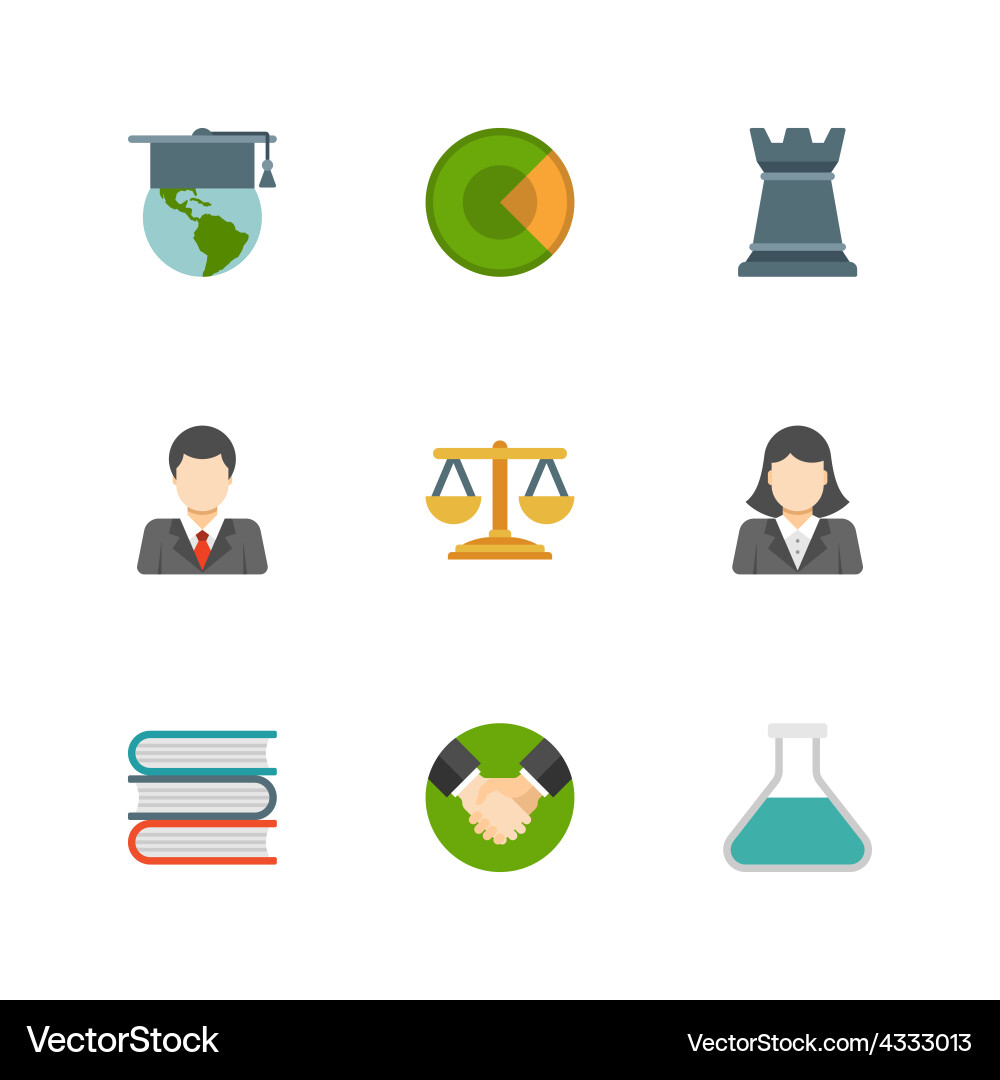 Flat design icons symbols for website Vector Image