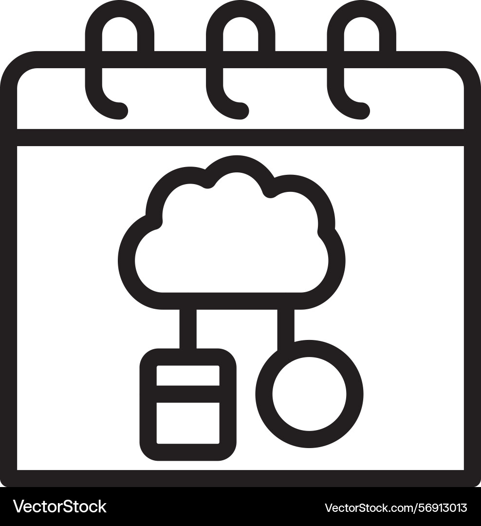 Hybrid linear style icon design vector image