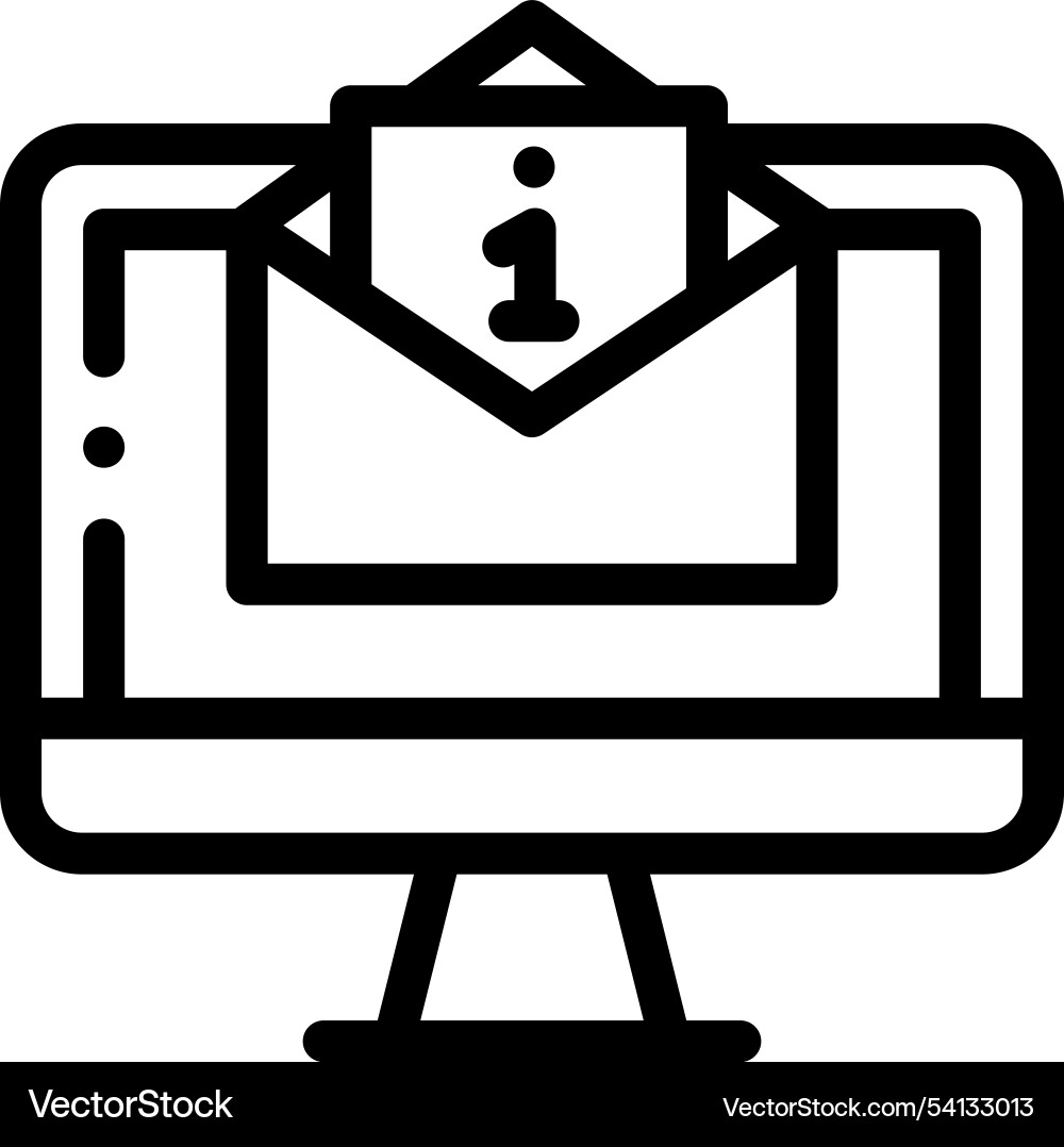 Information icon thin linear style design Vector Image