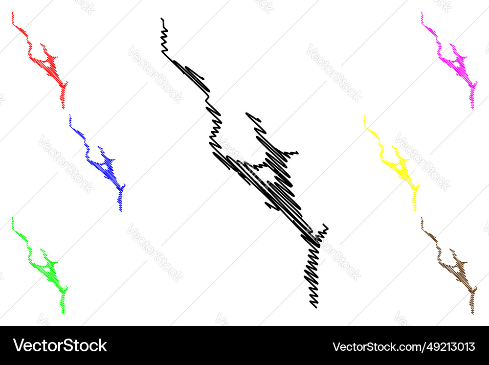 Lake mjosa kingdom of norway map scribble sketch Lake mjosa kingdom of norway map scribble sketch Vector Image