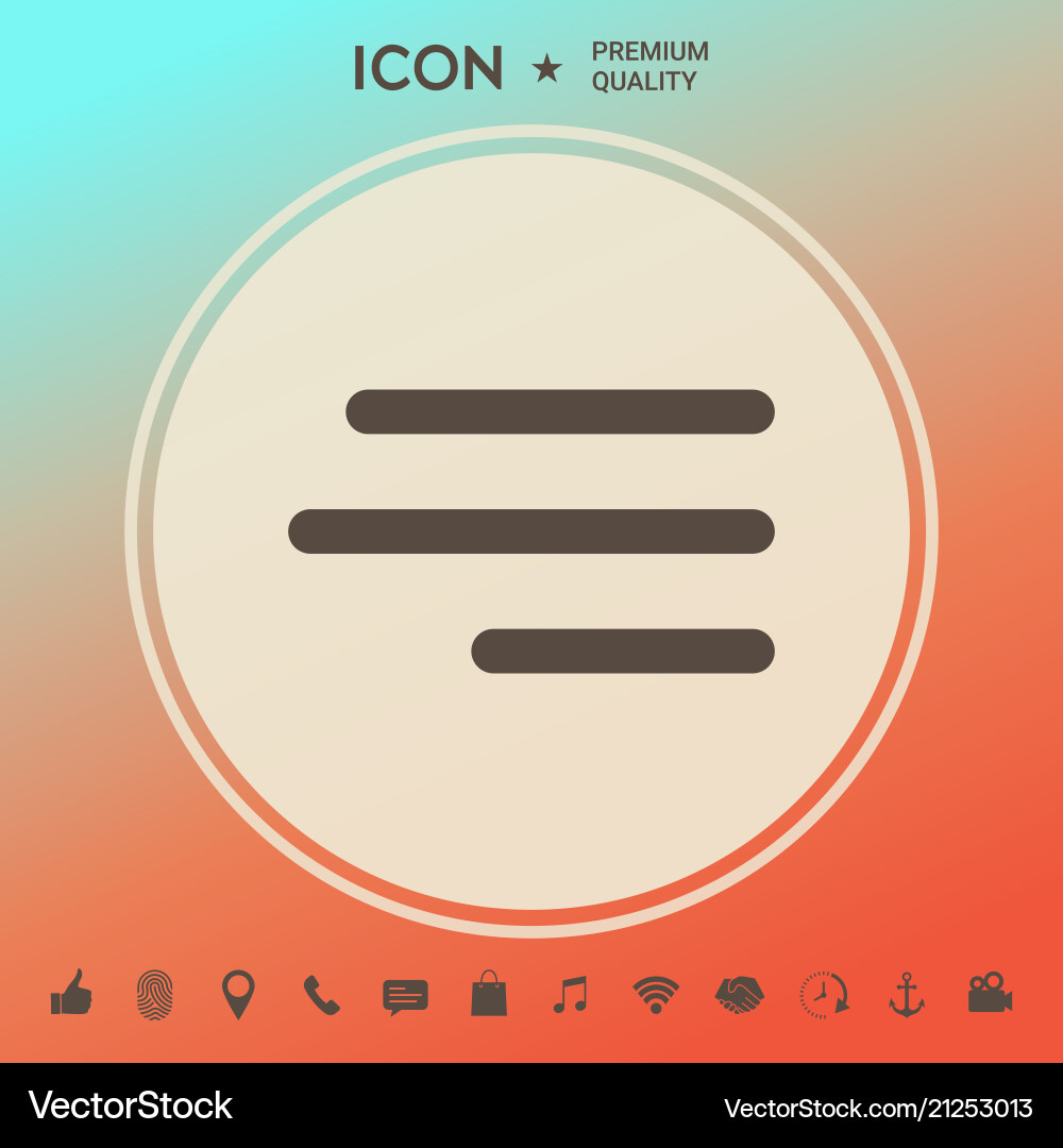 Modern hamburger menu icon for mobile apps Vector Image