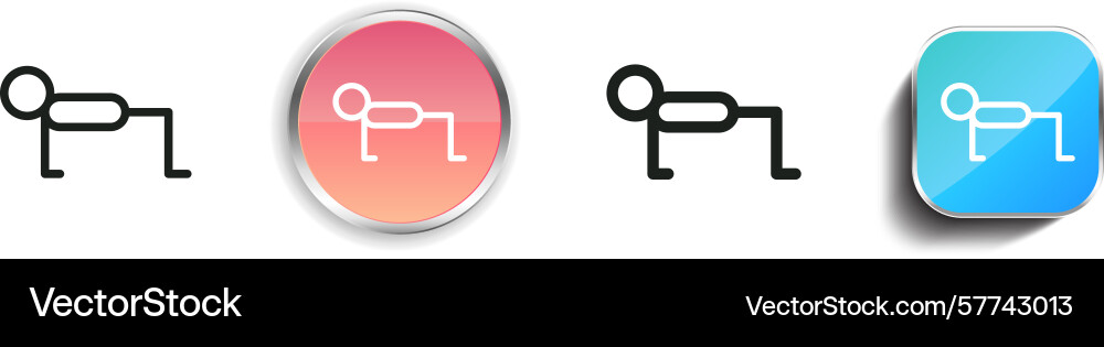 Reverse icon thin linear regular and button style Reverse icon thin linear regular and button style vector image