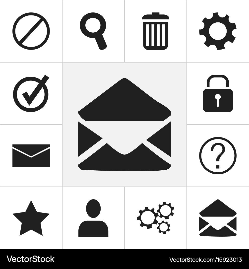 Set of 12 editable web icons includes symbols vector image