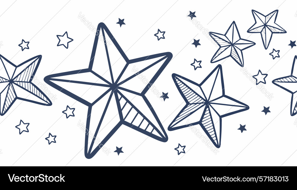 Twinkling stars pattern - simple celestial vector image