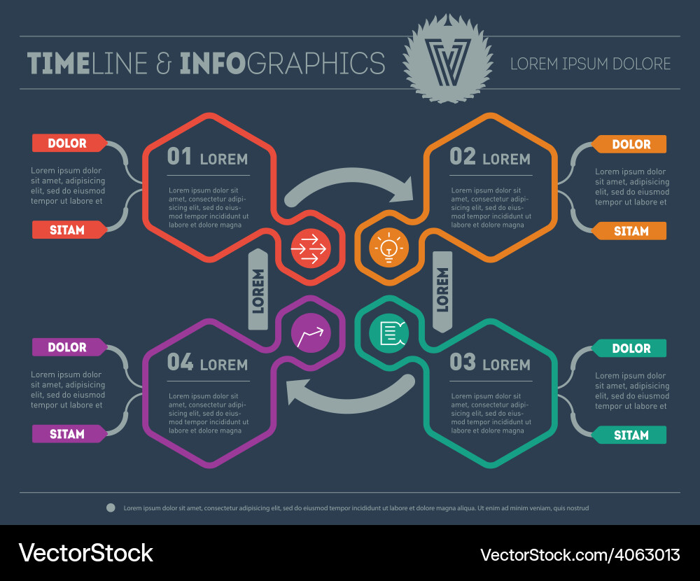 Web template for circle diagram or presentation vector image