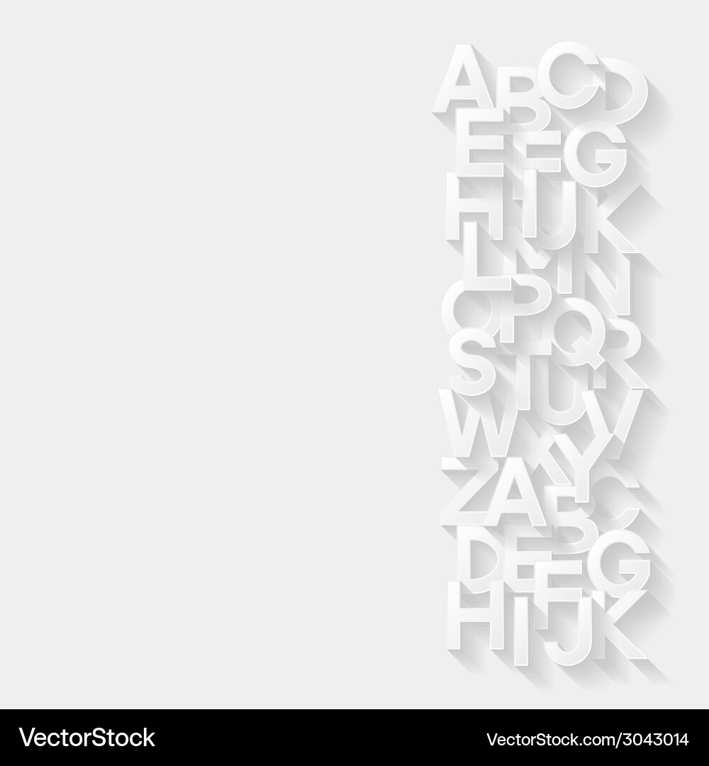 Abstract background with alphabet vector image