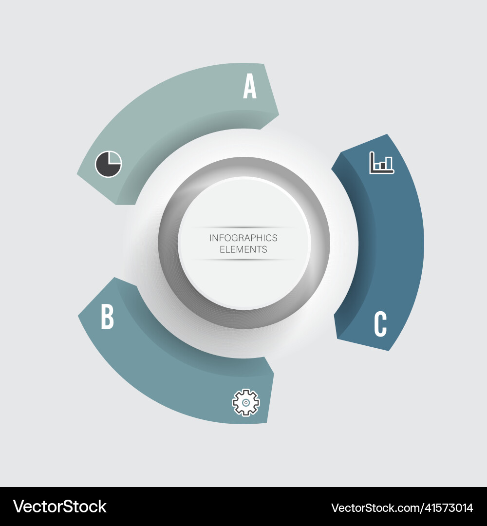 Abstract elements of graph infographic template vector image