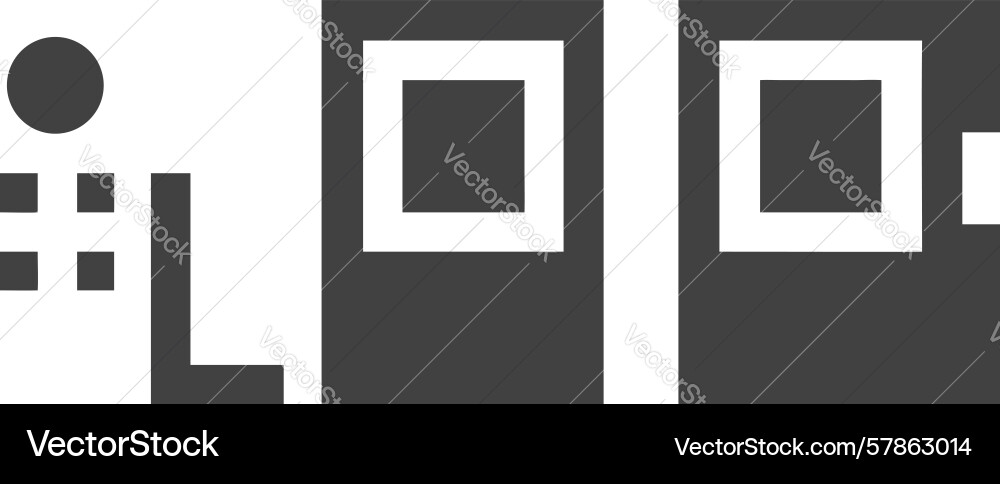 Abstract minimalist building icon with stacked Vector Image