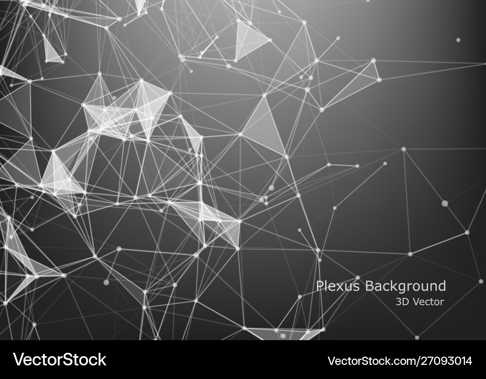 Abstract particles and lines plexus effect Vector Image