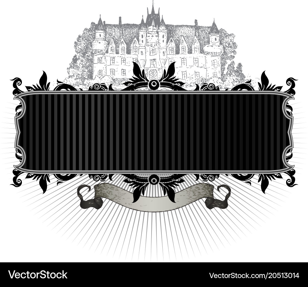 Background in retro style with a medieval vector image