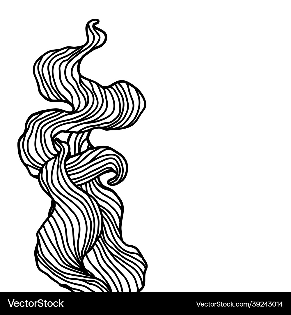 Background with wave line curls monochrome Background with wave line curls monochrome Vector Image