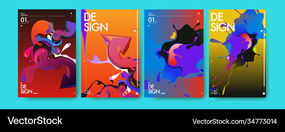 Colorful abstract fluid gradient pattern Colorful abstract fluid gradient pattern vector image