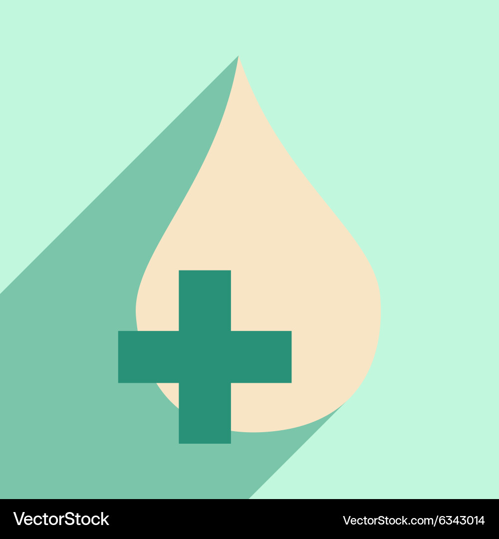 Flat with shadow icon and mobile application drop vector image