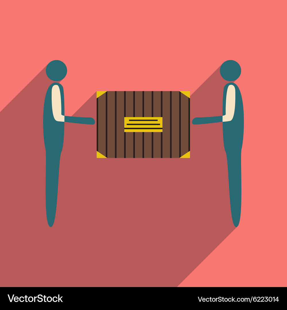Flat with shadow icon and mobile application Vector Image