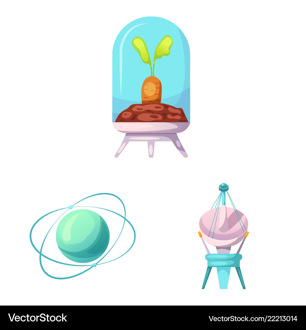 Isolated object of mars and space icon set Isolated object of mars and space icon set vector image