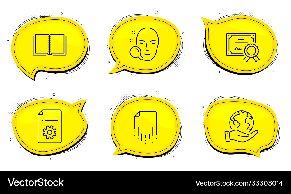 Recovery file book and technical documentation Recovery file book and technical documentation vector image