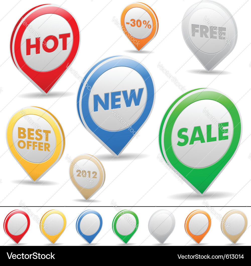 Sale Pointer Icons vector image