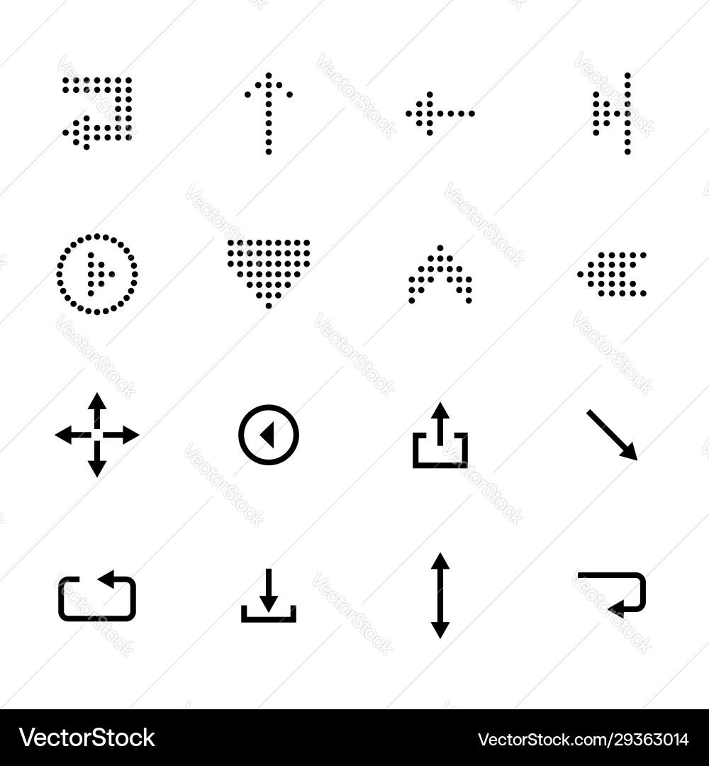 Schwarze Pfeile Symbol gesetzt Zeiger für die Navigation Schwarze Pfeile Symbol gesetzt Zeiger für die Navigation vektorbild